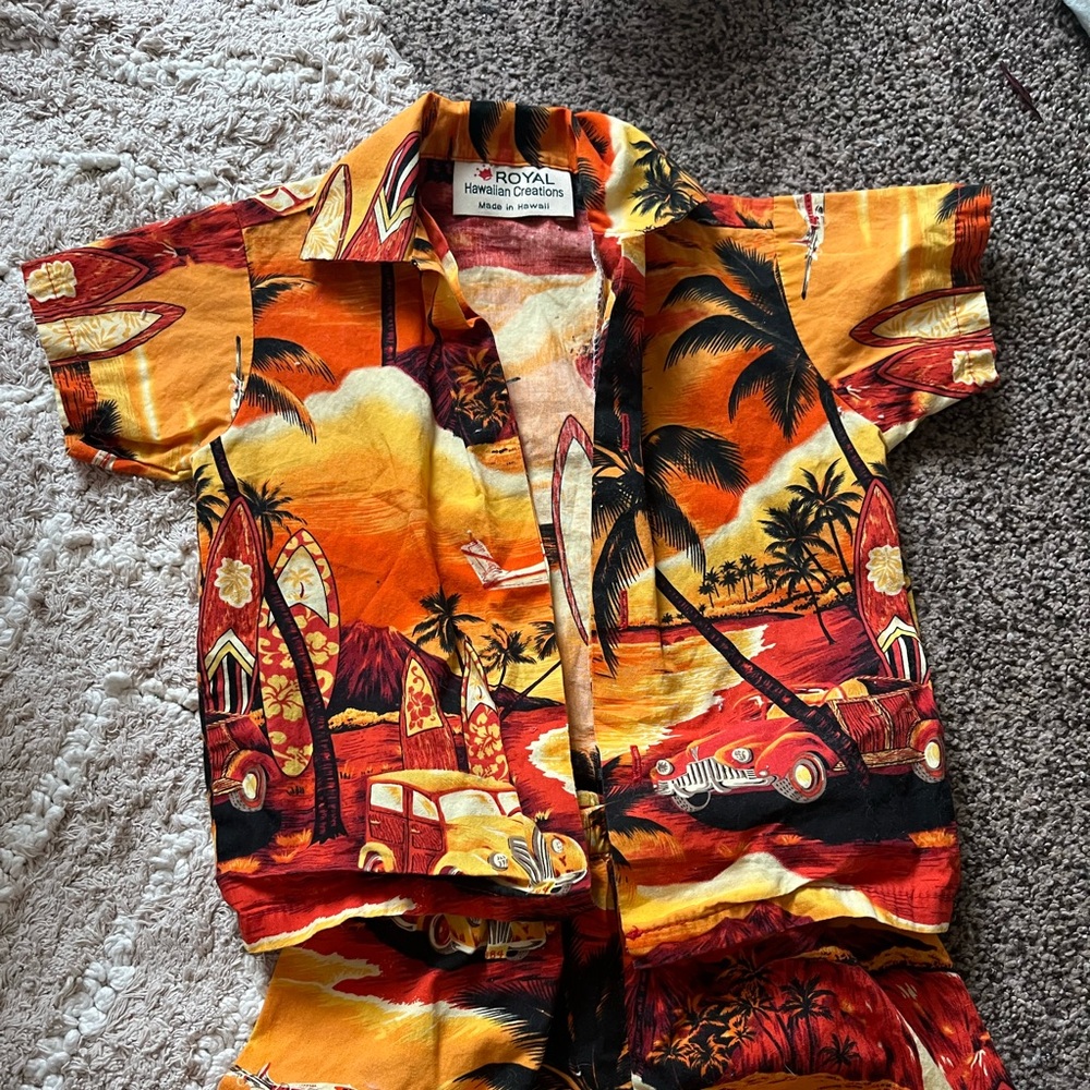 Tropical Hawaiian toddler set